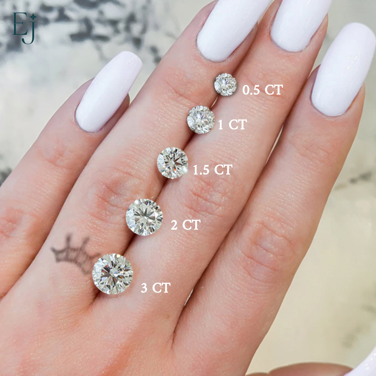 Round Solitaire Dual Plain Band Ring With Hidden Halo