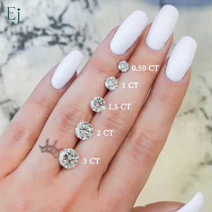 Lan Grown  Round Diamond Solitaire  | Earthly Jewels