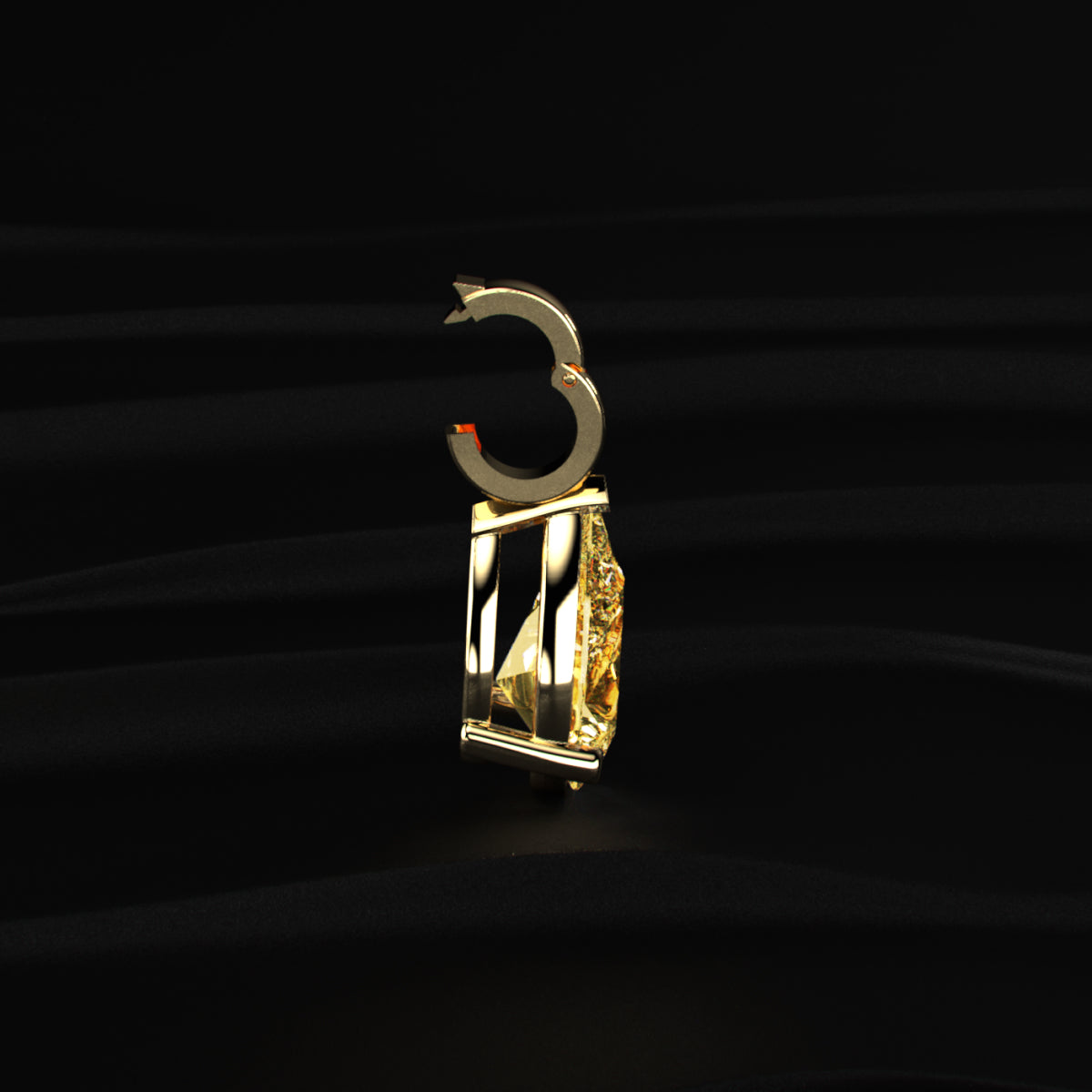 Yellow Pear Shape Solitaire Pendent | Earthly Jewels