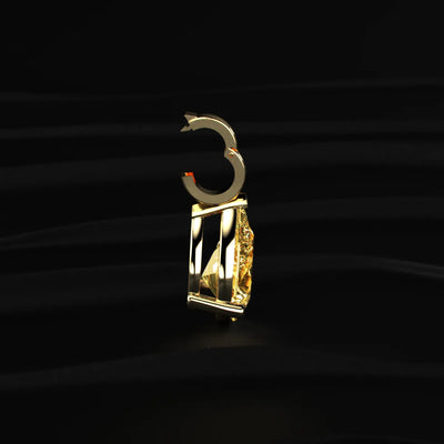 Yellow Pear Shape Solitaire Pendent | Earthly Jewels 