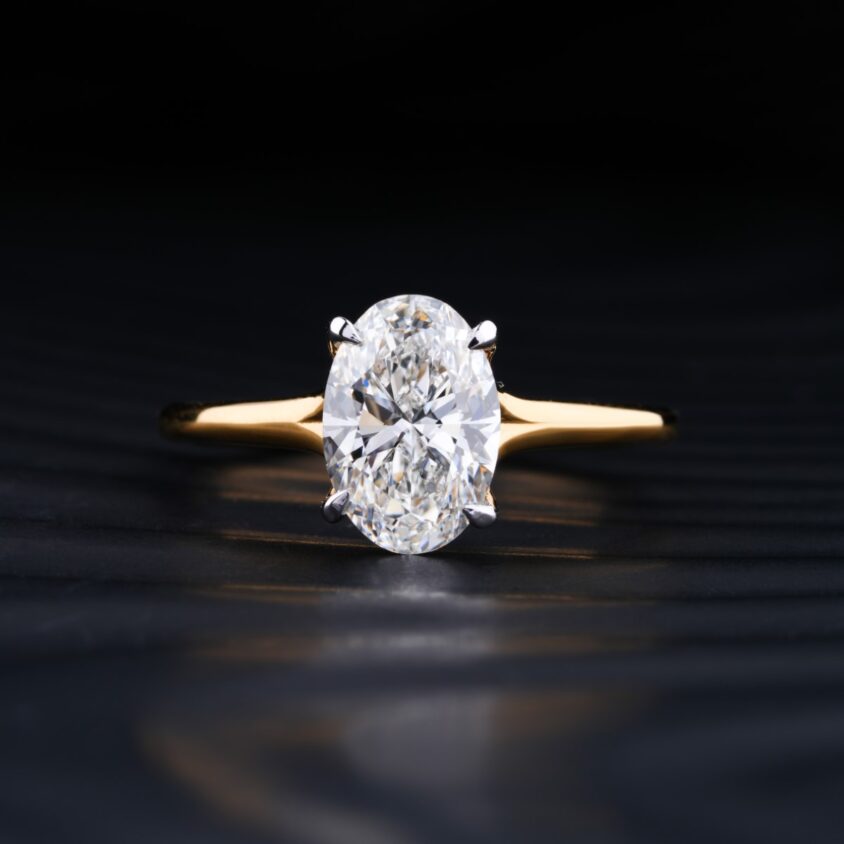 2Ct Oval Solitaire Engagement Ring | 2 Carat Oval Lab Diamond Ring | 2 Carat Oval Solitaire Diamond Ring | Earhly Jewels