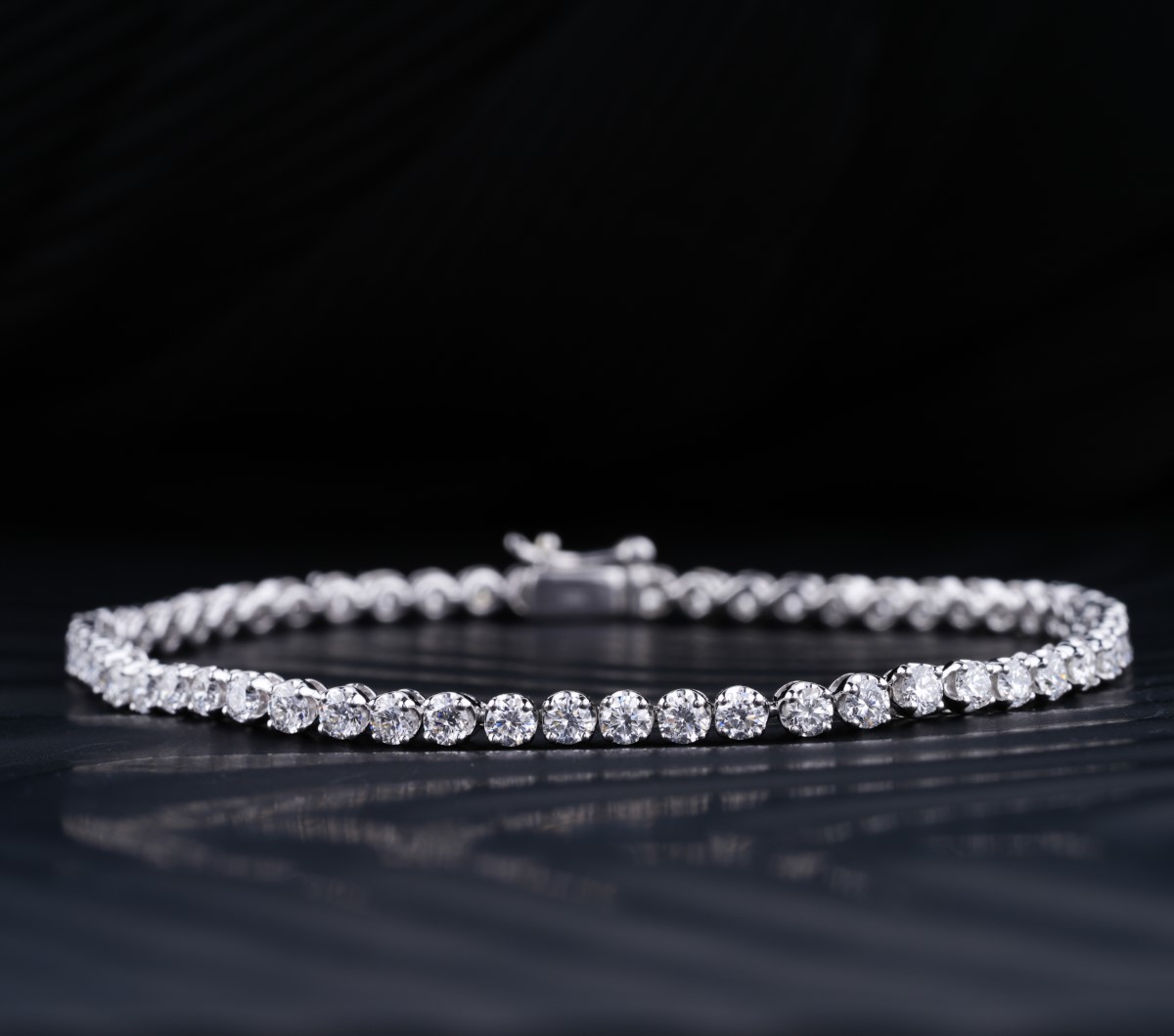 Crown 0.16 Pointer Tennis Bracelet | Lab Created Diamond Bracelet | Crown Set Tennis Bracelet | Earthly Jewels