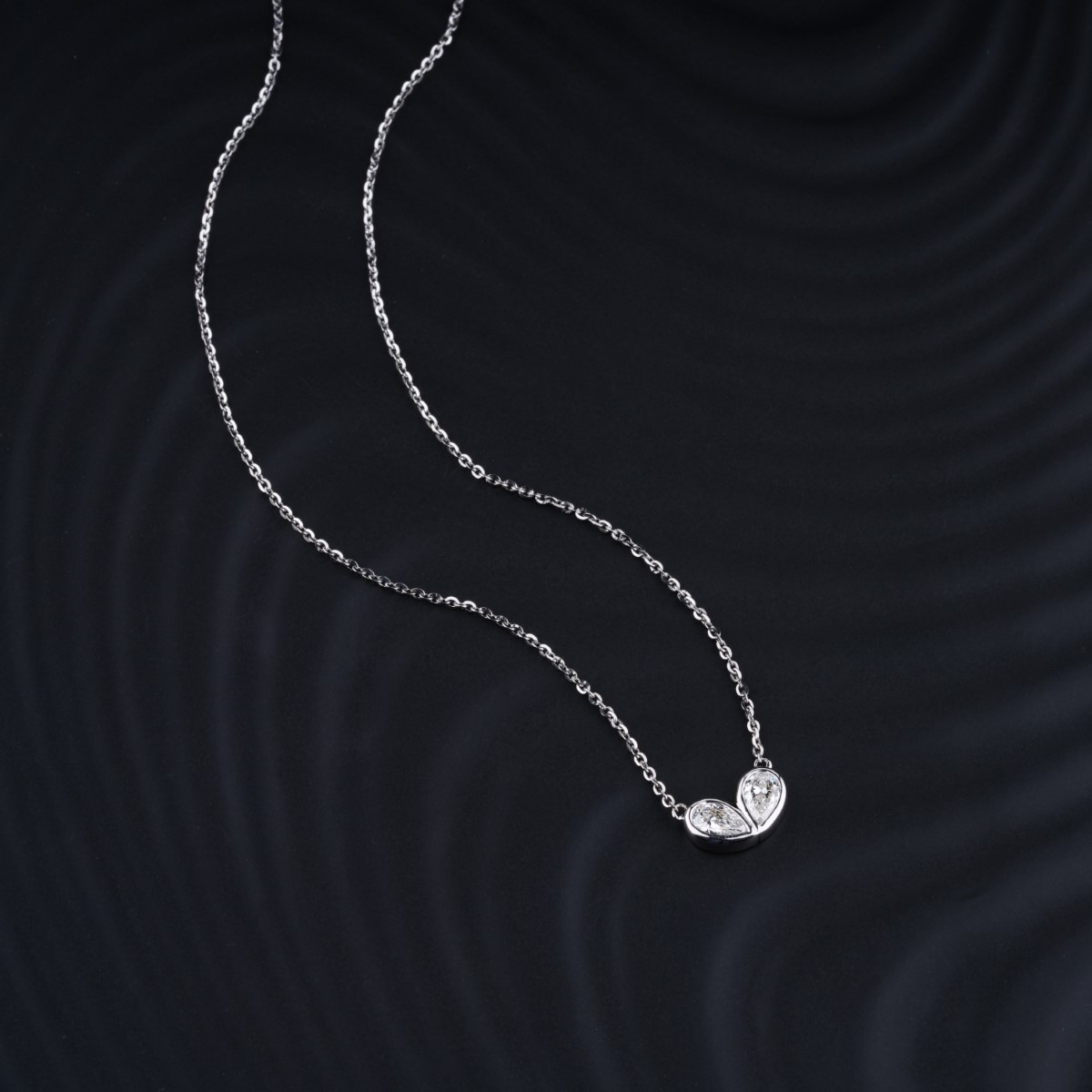 Pear Shape Diamond Necklace | Pear Diamond Pendant Necklace | Pear Cut Diamond Necklace | Earthly Jewels