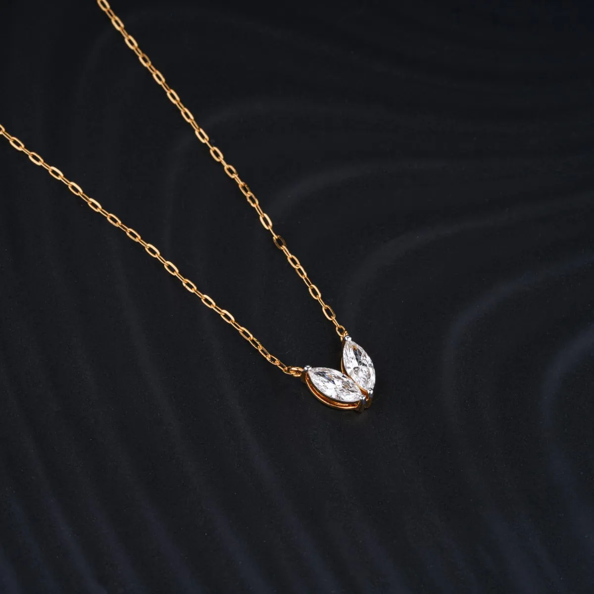 Marquise Cut Diamond Necklace | Marquise Pendant Necklace | Marquise Shape Diamond Necklace | Earthly Jewels