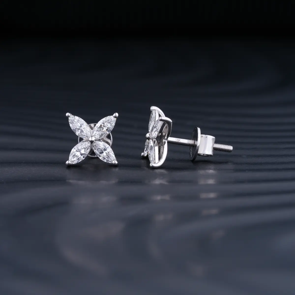 4 Marquise Diamond Earrings | Marquise Stud Earrings | Marquise Cut Diamond Earrings | Earthly Jewels