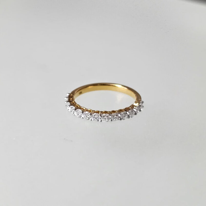 Round Diamond Half Eternity Ring | Earthly Jewels