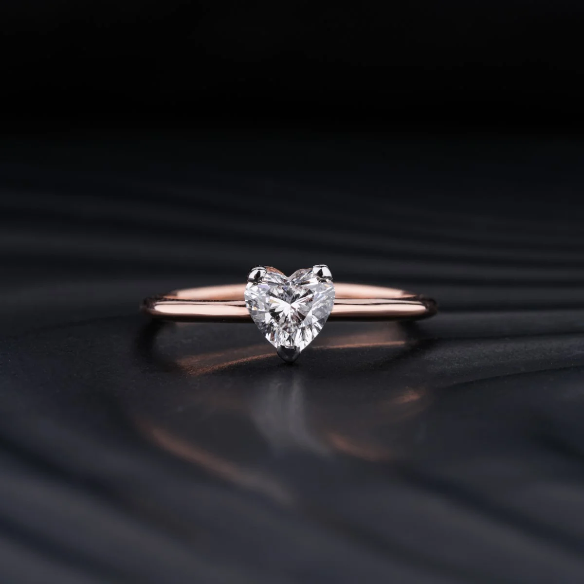 Heart Shape Solitaire Ring | Heart Shaped Lab Created Diamond Ring | Heart Shaped Diamond Solitaire Ring | Earthly Jewels