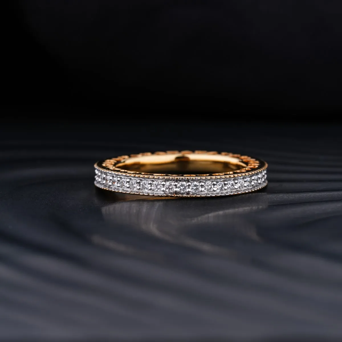 Heart Of Eternity Diamond Ring | Heart Shaped Eternity Band | Heart Eternity Ring With Round Diamonds | Earthly Jewels