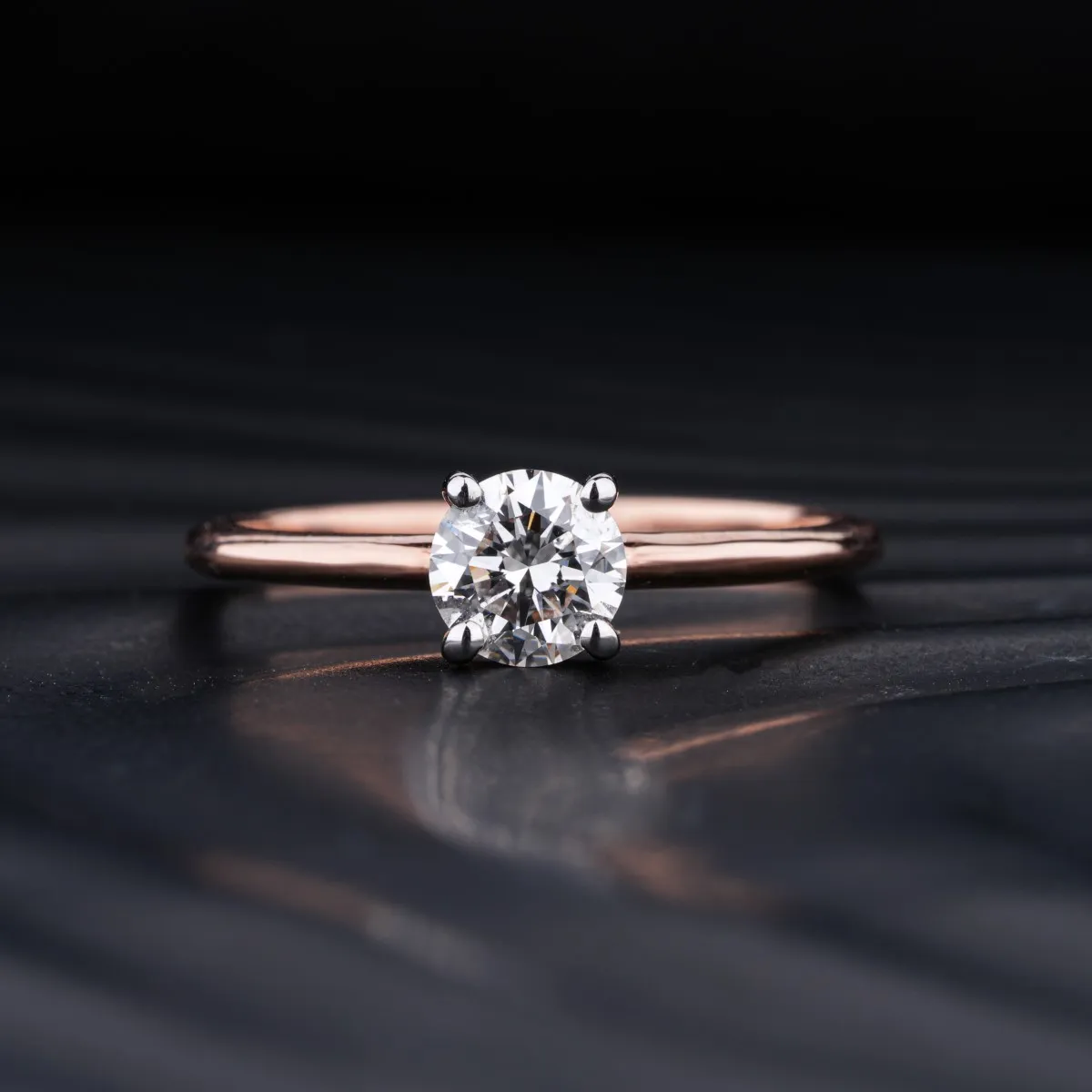 Round Shape Solitaire Ring | Round Shaped Lab Created Diamond Ring | Round Shaped Diamond Solitaire Ring | Earthly Jewels